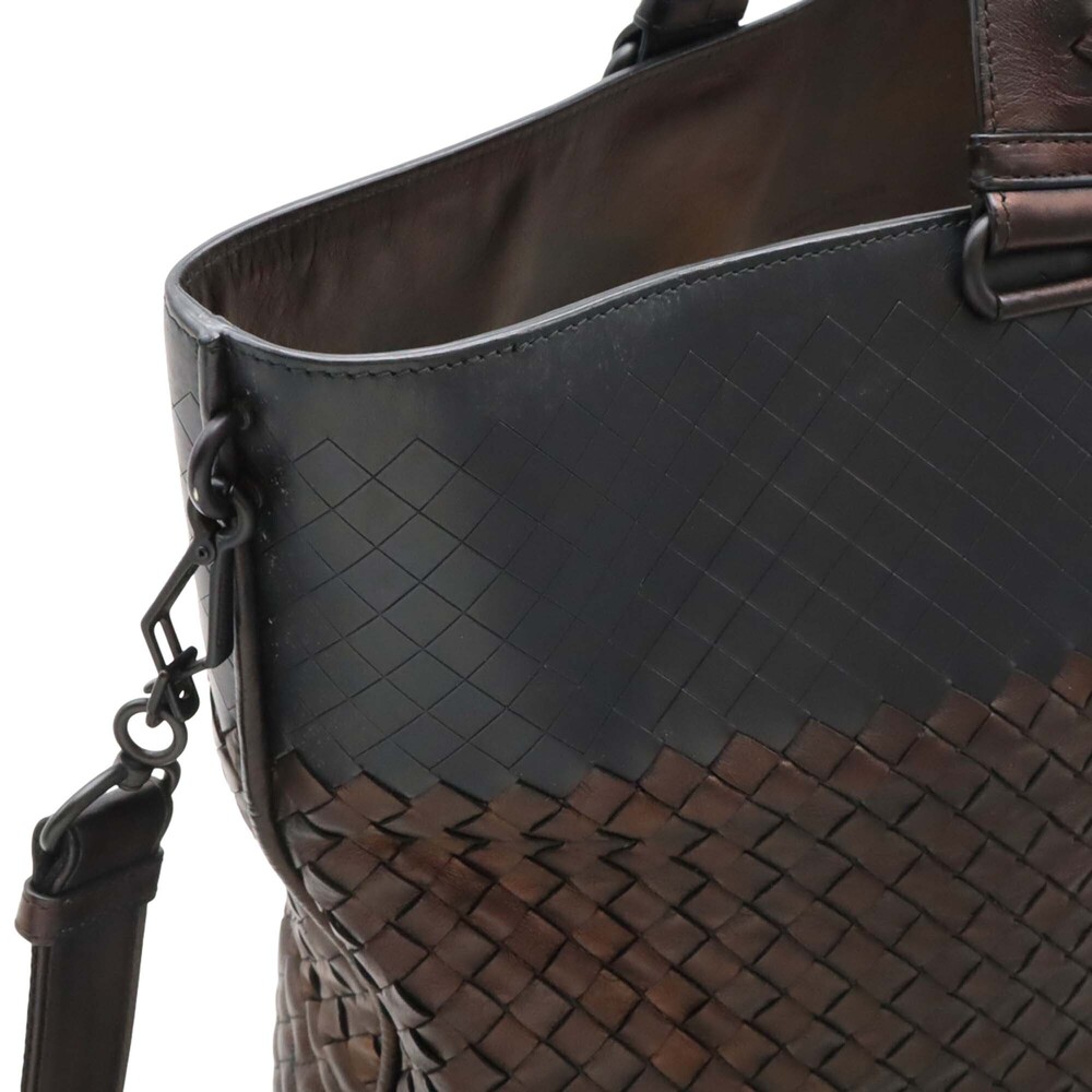 Pre-Loved Bottega Veneta Bicolor Nappa Intrecciato Imperatore Convertible Tote - Picture 5 of 9